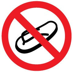 No sandals