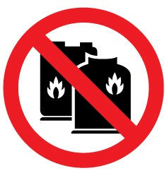 No gas cylinders