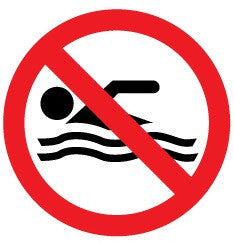 No swimming