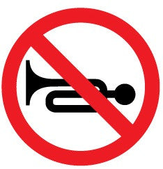 No sounding of horn