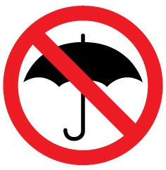 No umbrellas